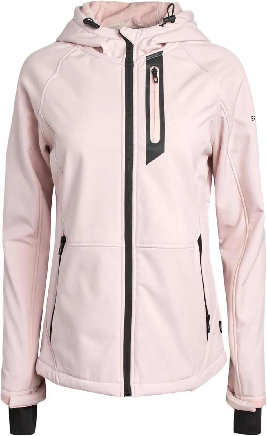 Spyder Womens Softshell Jacket - Lightweight Water Resistant Terry Fleece Zip Up Jacket Womens Windbreaker for Hiking (S-XL)