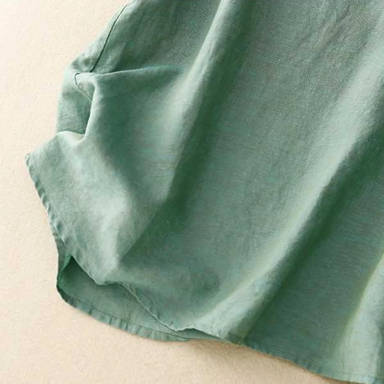 Summer Cotton Linen Tank Tops Women Sleeveless Square Neck Tees Shirts Elegant Solid Color Lightweight Comfy Blouses
