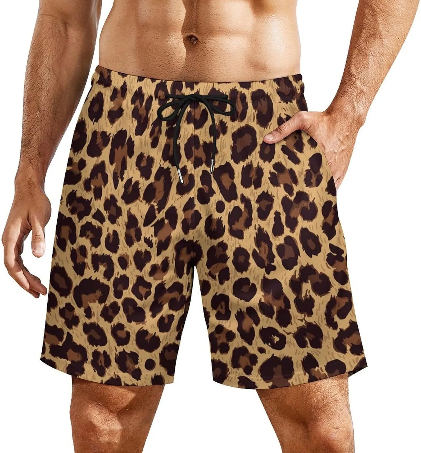 Supdreamc Mens Swim Trunks with Compression Liner Swimming Shorts Quick Dry Beach Sport Shorts S-3XL