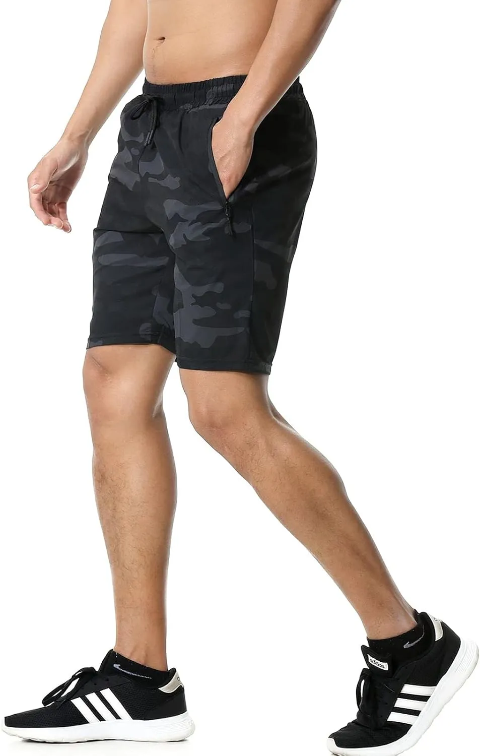 Surenow Men's 7" Workout Running Shorts Camouflage Quick-Dry Lightweight Breathable with Pocket