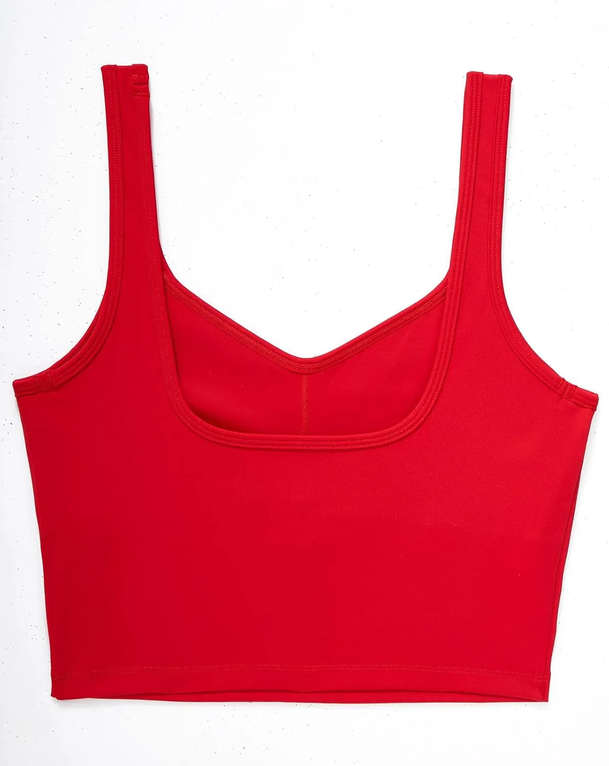 SUUKSESS Women Sweetheart Neckline Longline Sports Bra Padded Basic Workout Crop Tank Top