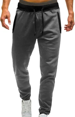 Sweatpants for Men, Cotton Joggers for Men Casual Slim Fit Big and Tall Drawstring Sweatpants Athletic Gym Pants