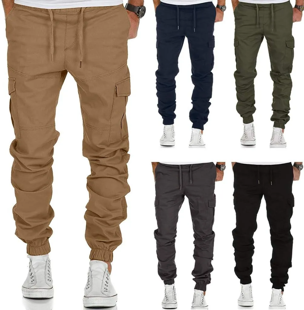 Sweatpants for Men,Mens Trousers Casual Cargo Pant Sweatpants Gym Trousers Long Pant Fashion Hip Hop Pants