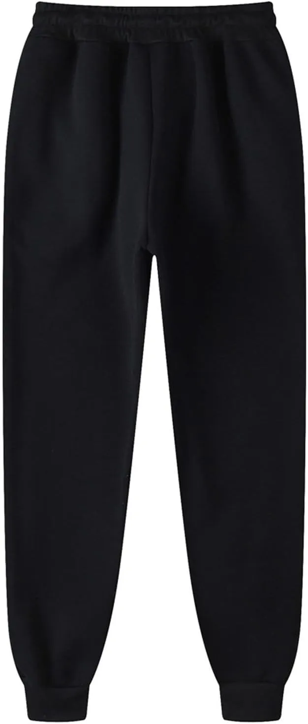 symoid Mens Sweatpants Elastic Open Bottom Athletic Drawstring Joggers Big and Tall Straight Leg Gym Pants with Pockets