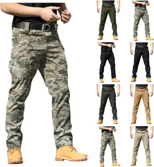 Tactical Pants for Men Water Resistant Cargo Hiking Pants Multi Pockets Relaxed Fit Stretch Quick Dry Work Pant