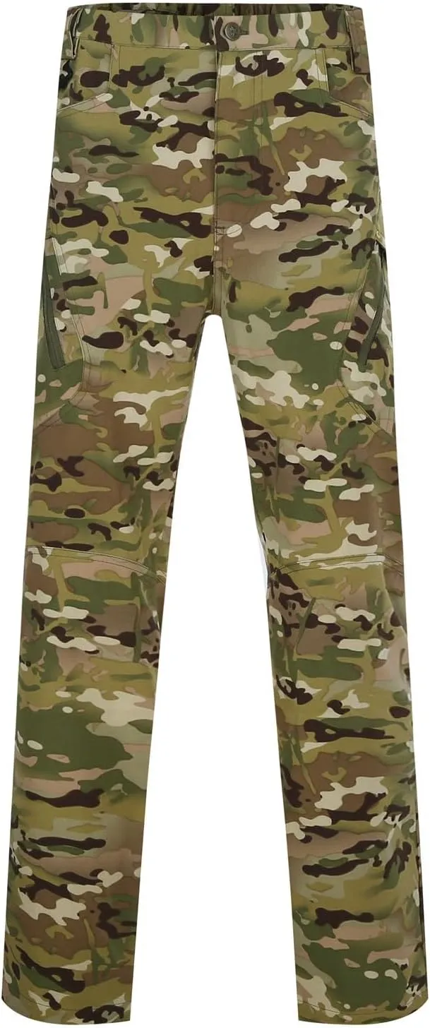 Tactical Pants for Men Water Resistant Cargo Hiking Pants Multi Pockets Relaxed Fit Stretch Quick Dry Work Pant