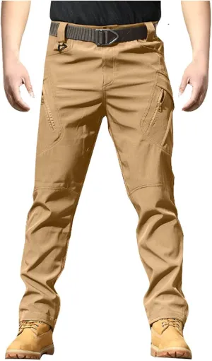 Tactical Pants for Men Water Resistant Cargo Hiking Pants Multi Pockets Relaxed Fit Stretch Quick Dry Work Pant