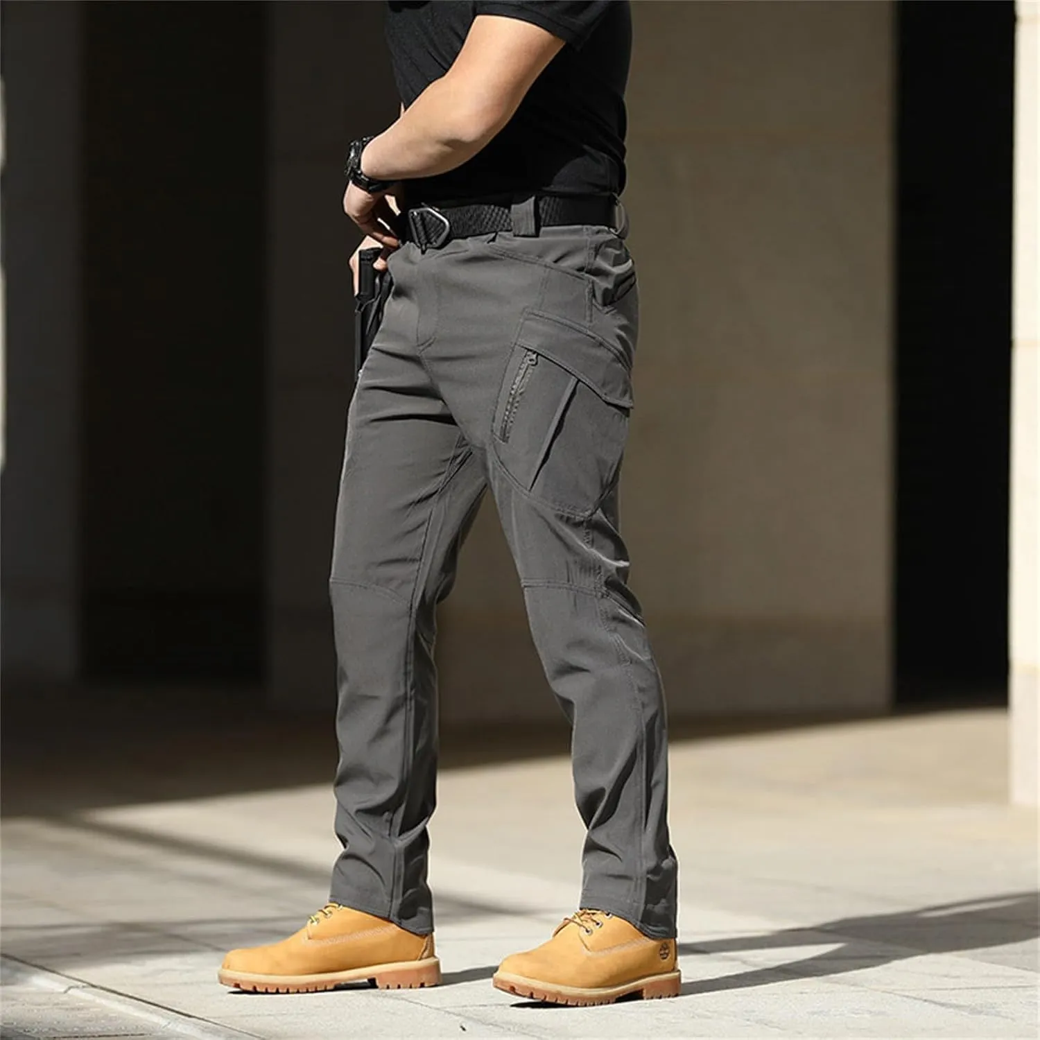 Tactical Pants for Men Water Resistant Cargo Hiking Pants Multi Pockets Relaxed Fit Stretch Quick Dry Work Pant
