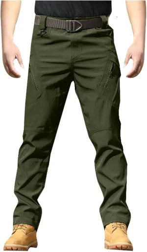 Tactical Pants for Men Water Resistant Cargo Hiking Pants Multi Pockets Relaxed Fit Stretch Quick Dry Work Pant