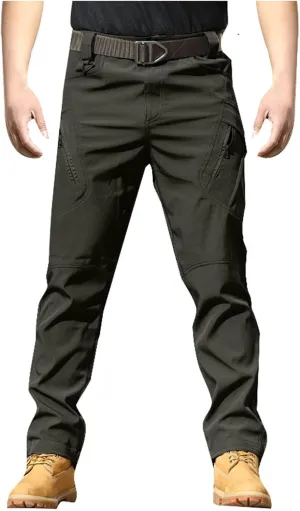 Tactical Pants for Men Water Resistant Cargo Hiking Pants Multi Pockets Relaxed Fit Stretch Quick Dry Work Pant