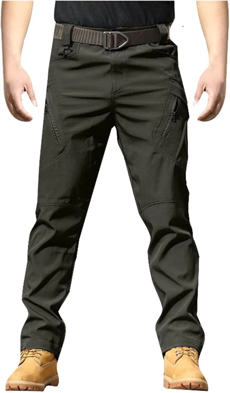 Tactical Pants for Men Water Resistant Cargo Hiking Pants Multi Pockets Relaxed Fit Stretch Quick Dry Work Pant