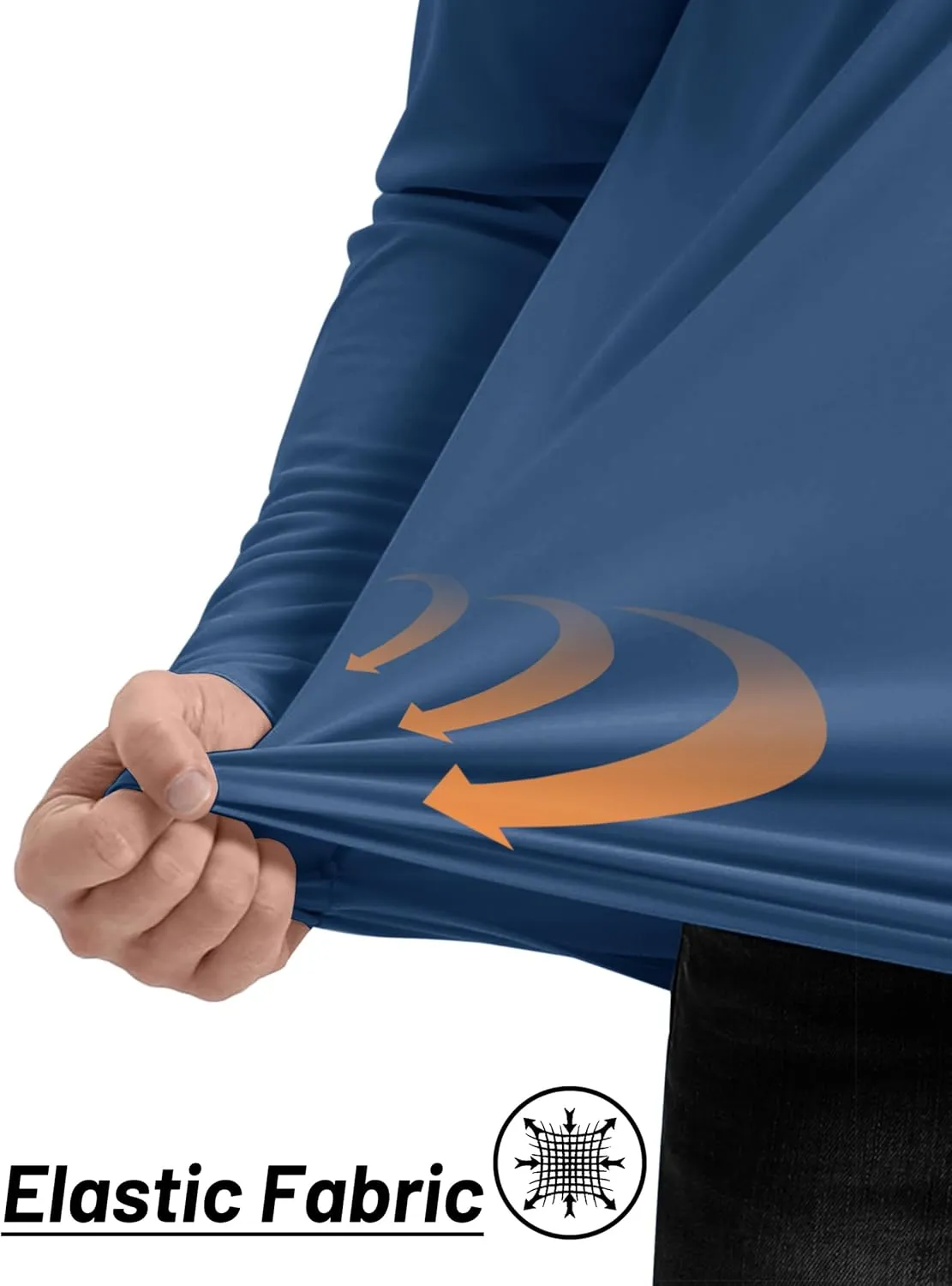 TACVASEN Men's Long Sleeve Athletic Shirts 1/4 Pullover Zip Sun Protection Rash Guard UPF 50  Outdoor Running T-Shirts