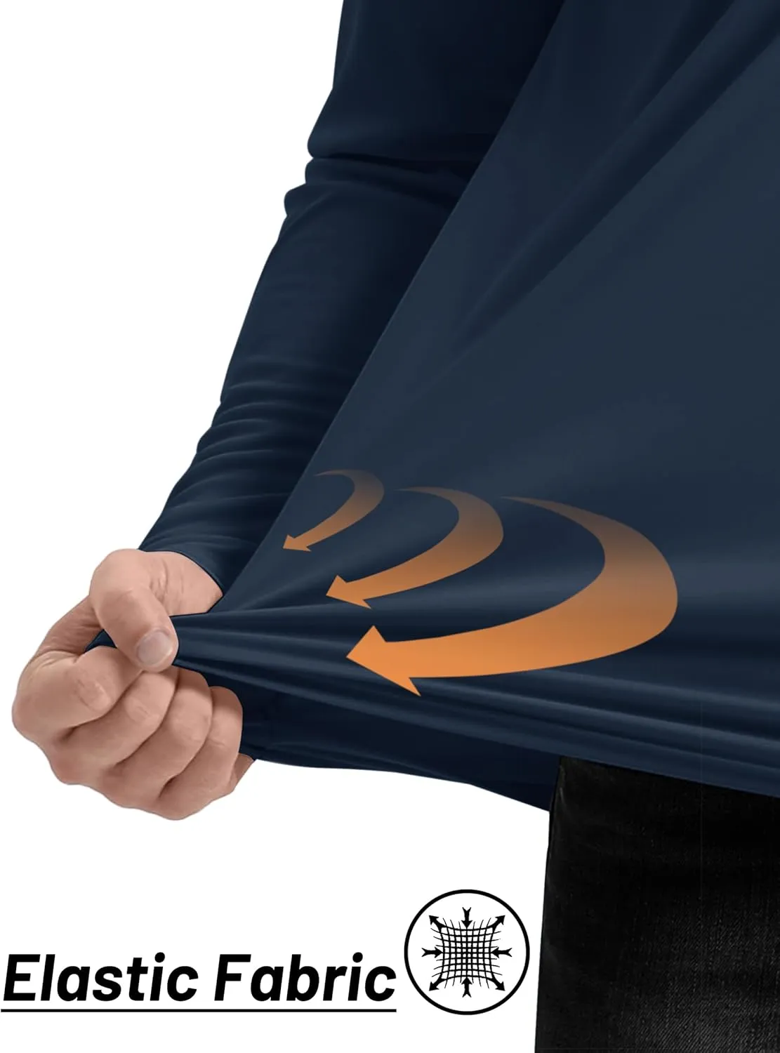 TACVASEN Men's Long Sleeve Athletic Shirts 1/4 Pullover Zip Sun Protection Rash Guard UPF 50  Outdoor Running T-Shirts