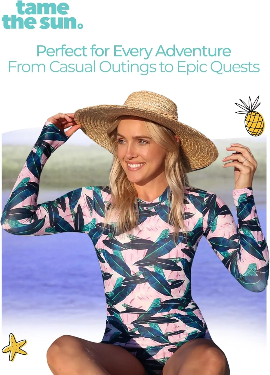 Tame the Sun Long Sleeve Swimsuits for Women - One Piece Tummy Control, UPF 50  Bathing Suit - Rash Guard, Zipper Swimwear