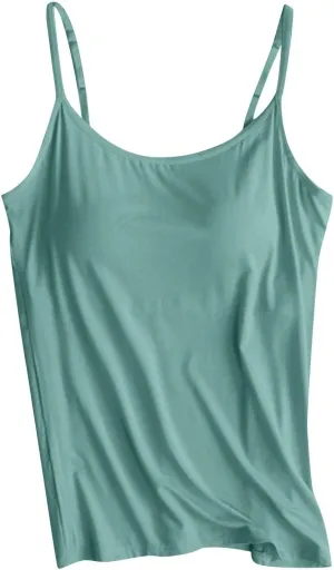 Tank Top with Built in Bra for Women Sleeveless Seamless Workout Tops Athletic Camisole Tank Tops Yoga Gym Clothes