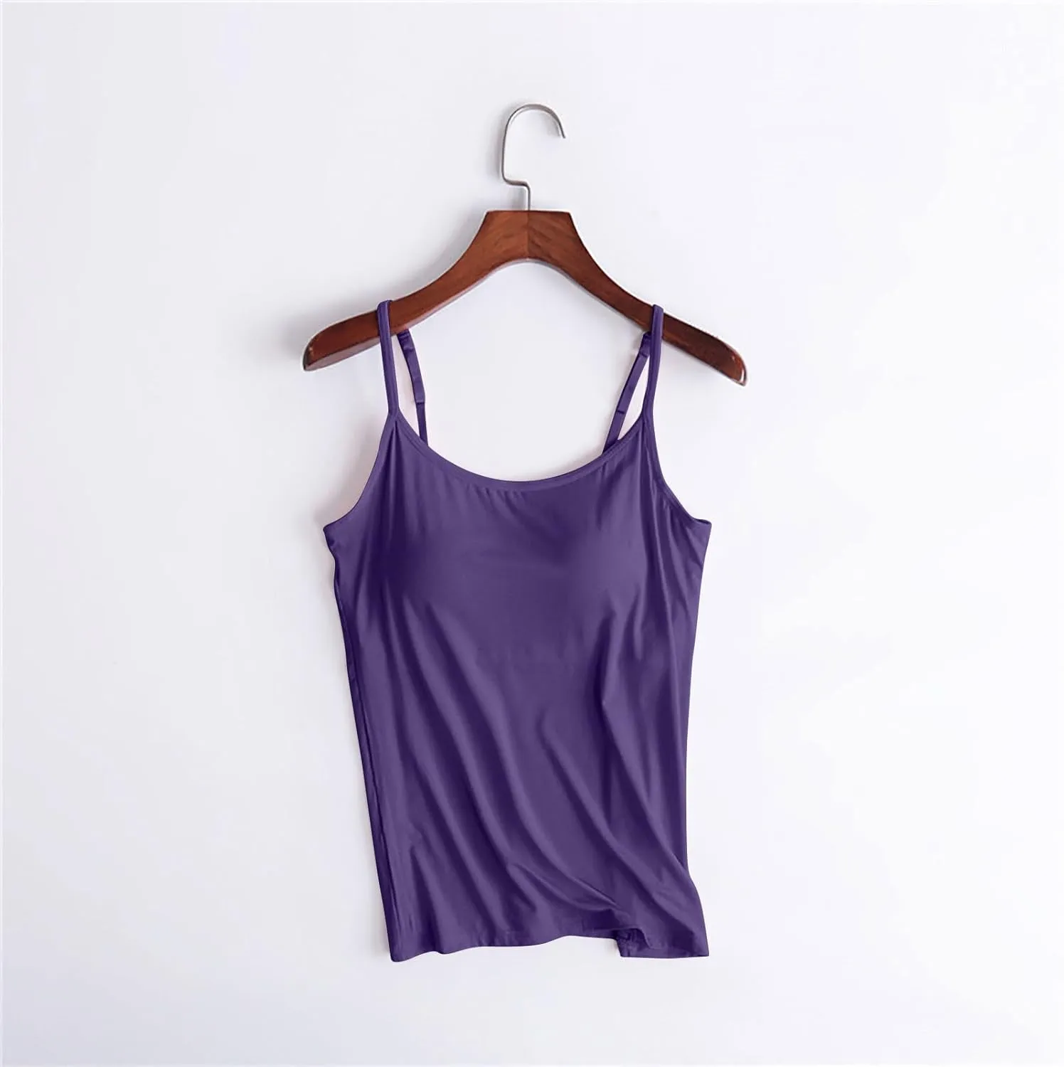 Tank Top with Built in Bra for Women Sleeveless Seamless Workout Tops Athletic Camisole Tank Tops Yoga Gym Clothes