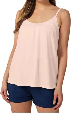 Tank Top with Built in Bra for Women Spaghetti Strap Quick Dry Plus Size Yoga Shirts Basic Layer Padded Bra Tank Top