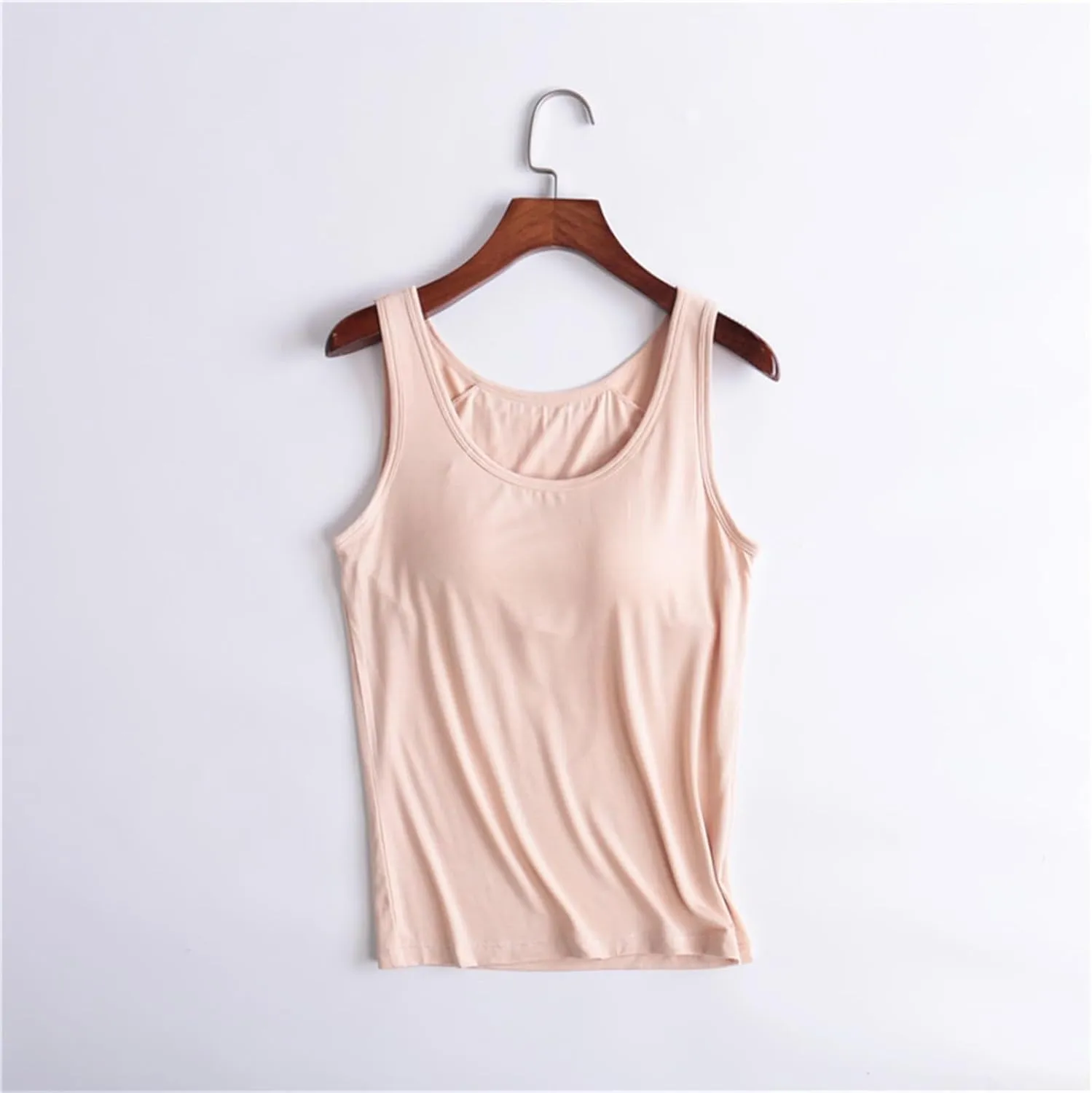 Tank Top with Built in Bra for Women Sports Cute Cami Shirts Spring Summer Workout Camisoles Sleeveless Under Clothes