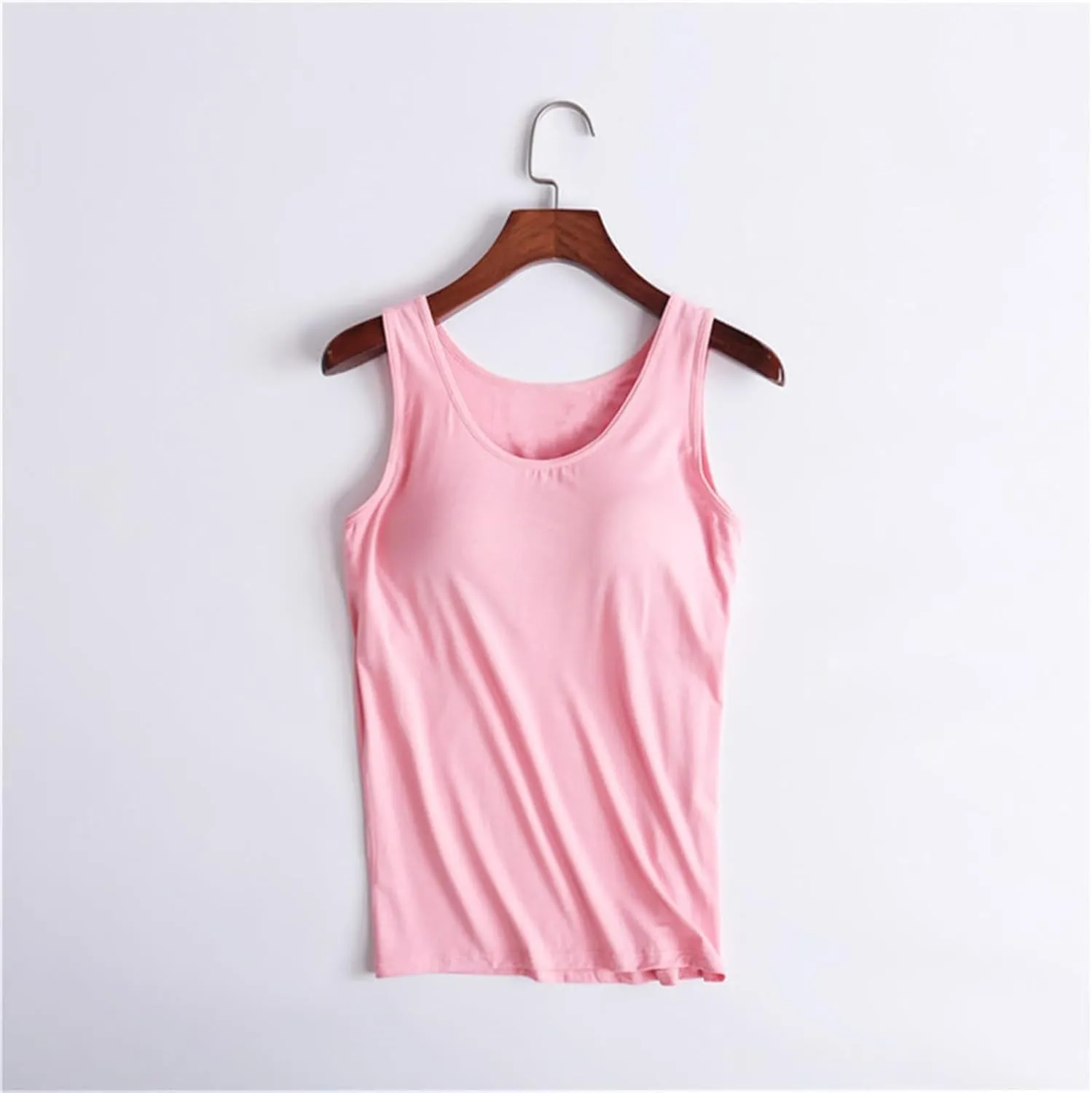 Tank Top with Built in Bra for Women Sports Cute Cami Shirts Spring Summer Workout Camisoles Sleeveless Under Clothes
