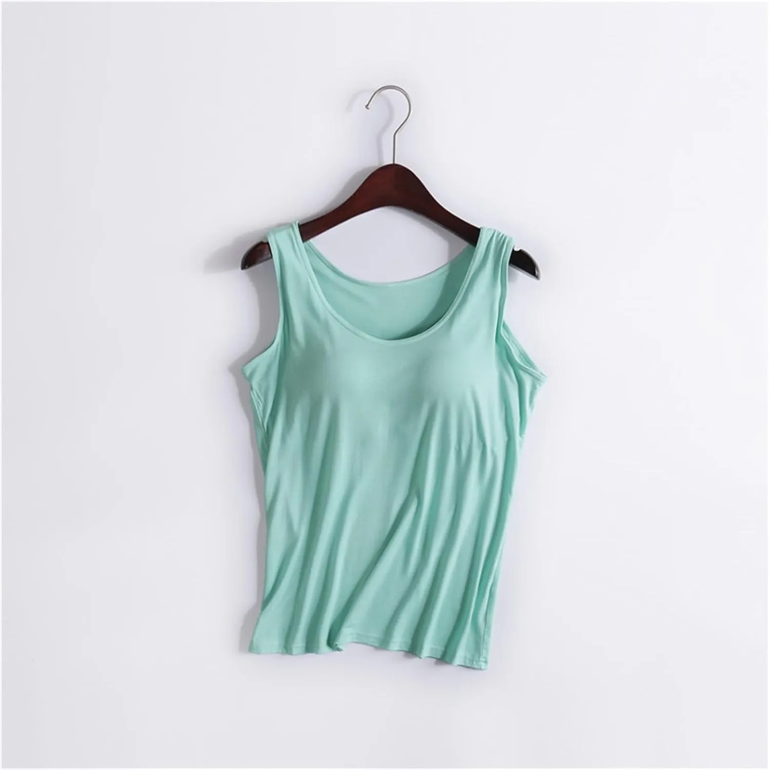 Tank Top with Built in Bra for Women Sports Cute Cami Shirts Spring Summer Workout Camisoles Sleeveless Under Clothes