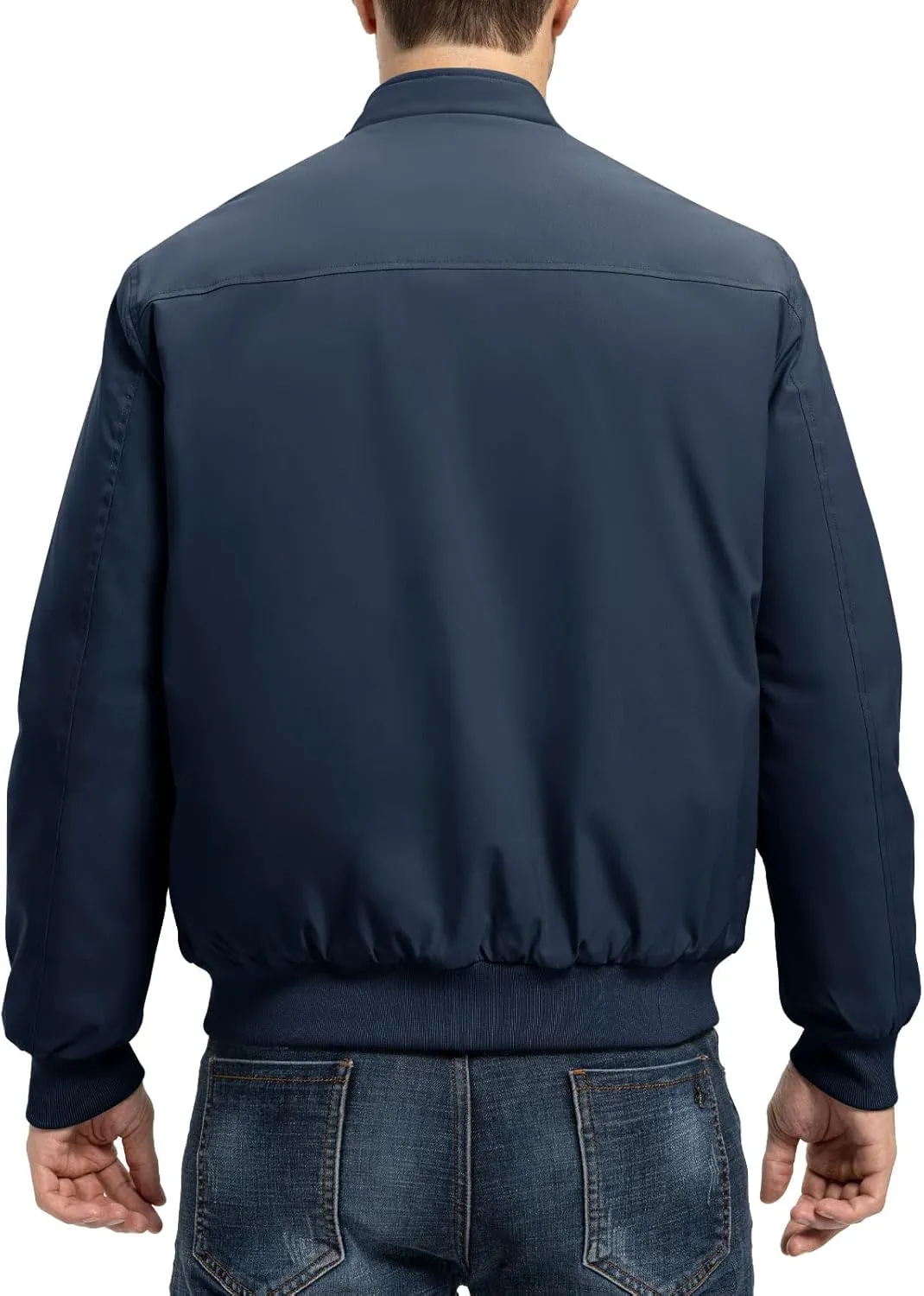 TBMPOY Men's Winter Lightweight Bomber Jackets Water Resistant Fall Casual Windbreakers Quilted Full Zip Windproof Work Coats