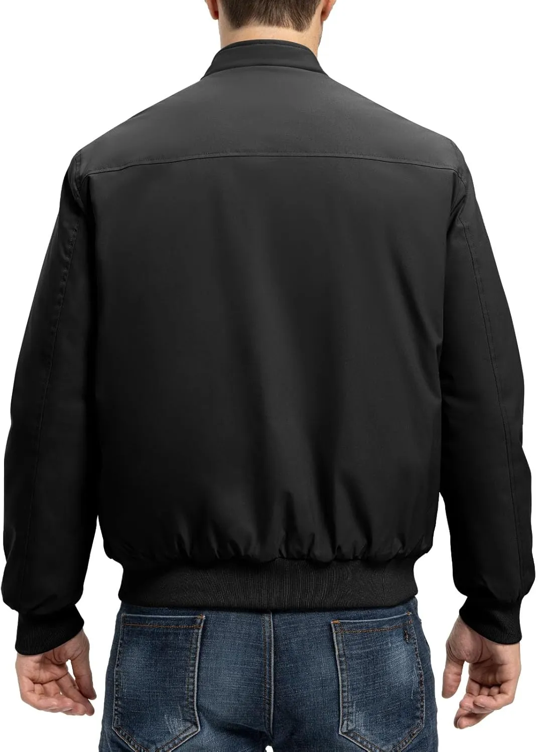 TBMPOY Men's Winter Lightweight Bomber Jackets Water Resistant Fall Casual Windbreakers Quilted Full Zip Windproof Work Coats