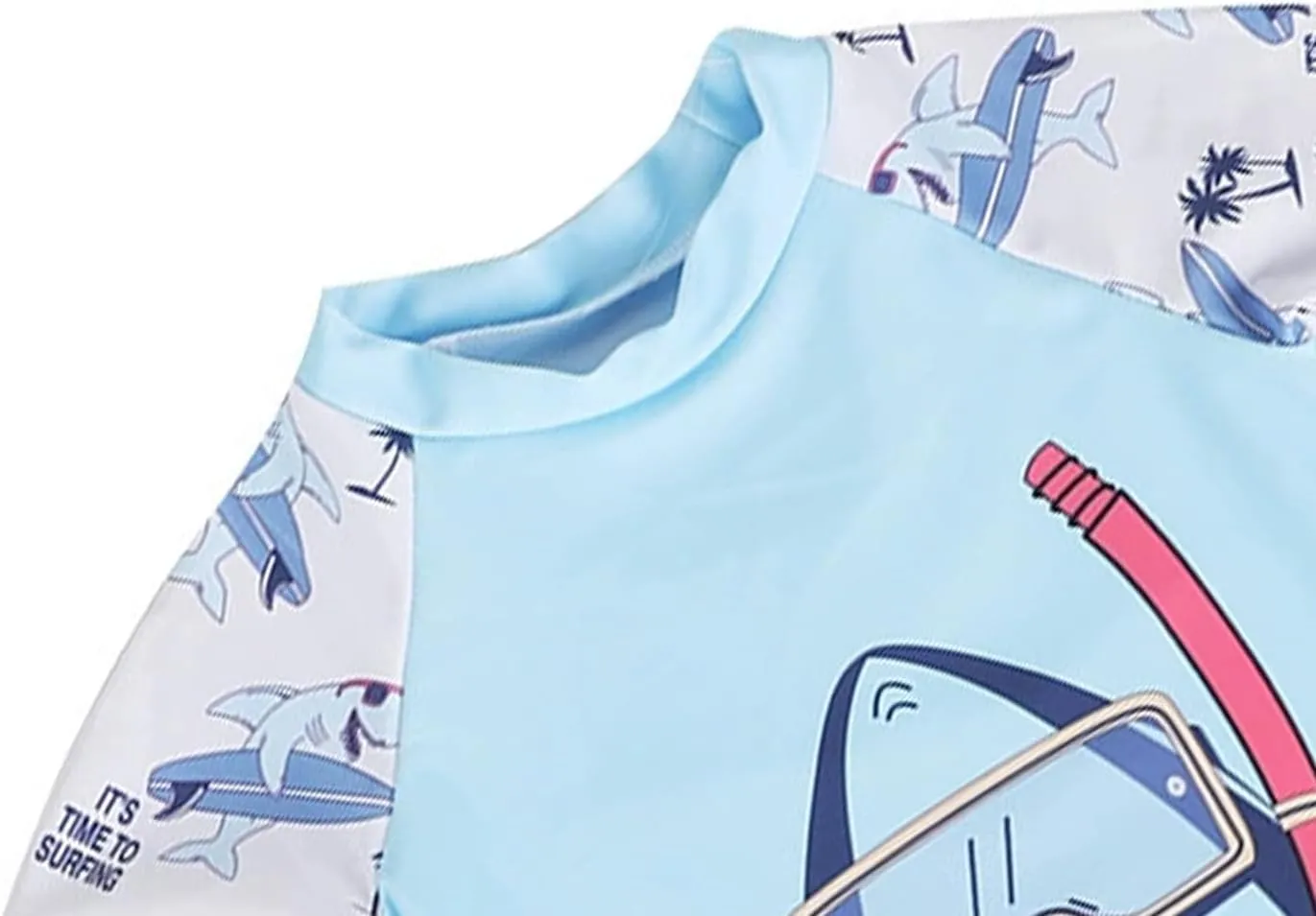 Toddler Boy Swimsuit 3 Piece Boys Swim Set Short Sleeve Boys Swim Shirt Boys Swim Trunks Rash Guard Bathing Suits