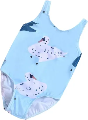TOYANDONA 2pcs Kids Swimsuits Girl One Piece Swimsuit Girls' One-Piece Swimwear Kid Swimsuit Swimwear for Girls Summer Swimwear Blue One-Piece Swimsuit Cartoon Child Swimsuit for Girls