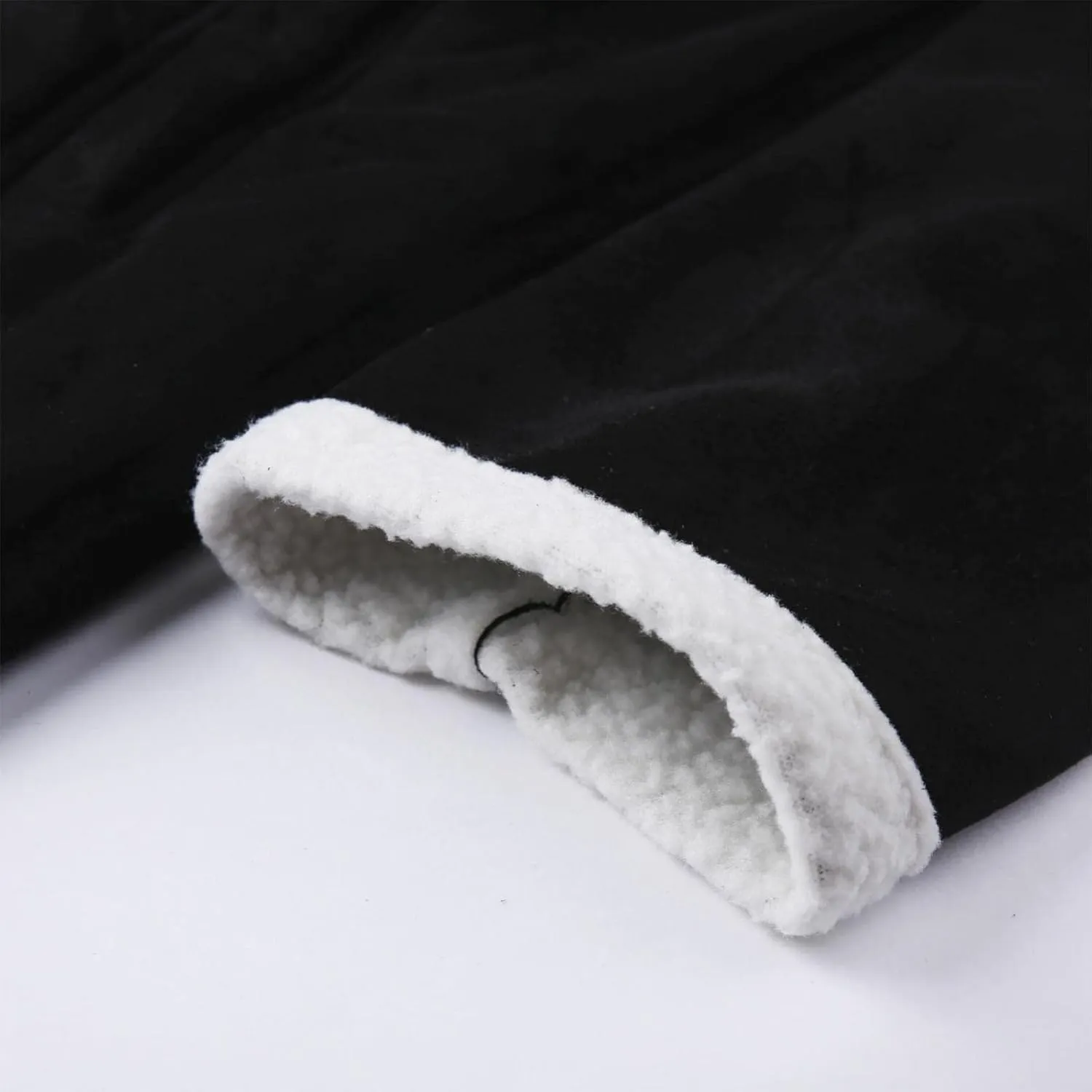Trench Coat Men Casual Fleece Sherpa Lined Jackets Winter Warm Faux Fur Collar Long Coats Big and Tall Outwears Pockets