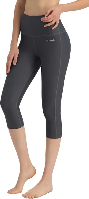 Ubestyle UPF 50  High Waist Swim Leggings for Women Swim Capris Swim Pant Swim Tights Beach Pants Sun Protective
