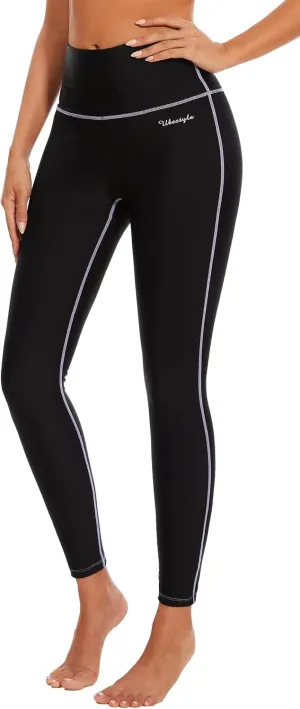 Ubestyle UPF 50  High Waist Women's Swim Pants Swim Leggings Swimming Tights Rash Guard Pants Sun Protective