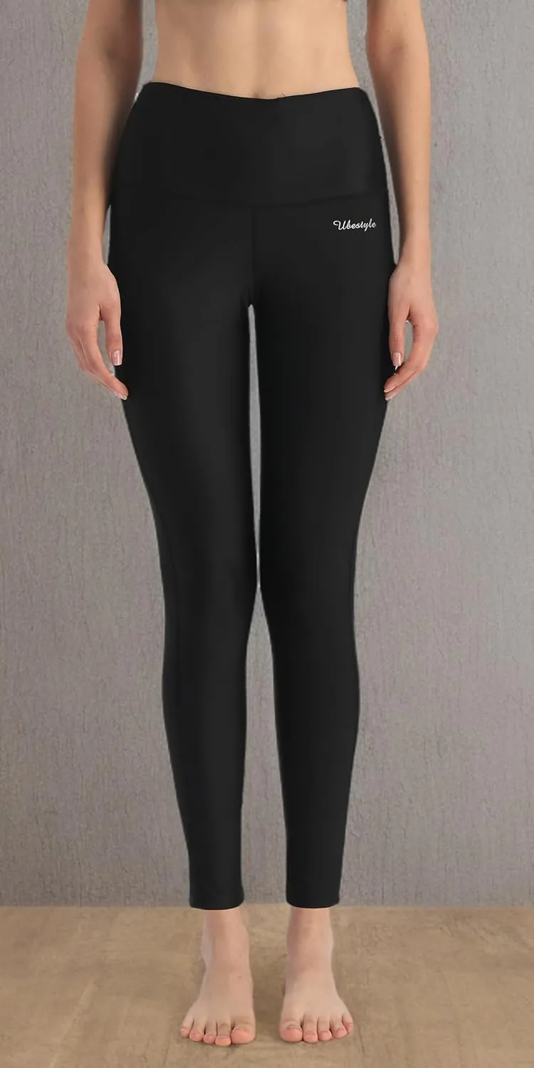 Ubestyle UPF 50  High Waist Women's Swim Pants Swim Leggings Swimming Tights Rash Guard Pants Sun Protective