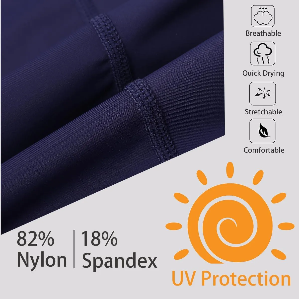 Ubestyle UPF 50  High Waist Women's Swim Pants Swim Leggings Swimming Tights Rash Guard Pants Sun Protective