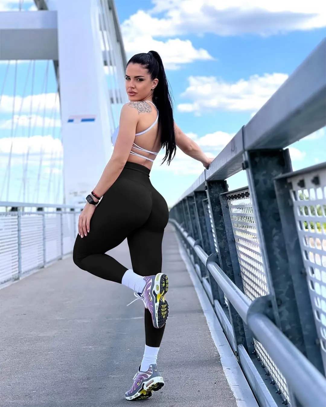 Unthewe High Waisted Butt Lifting Workout Gym Leggings for Women Buttery Soft Athletic Yoga Pants