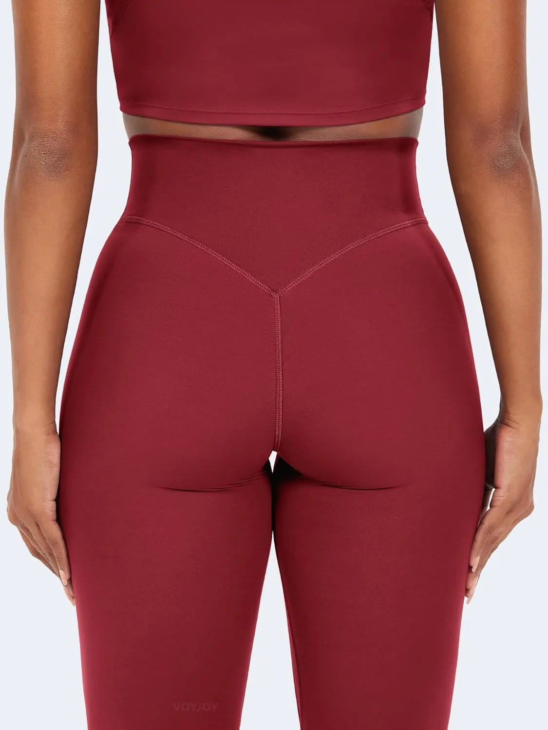 VOYJOY High Waisted Workout Gym Leggings for Women Full Length Soft Yoga Pants Tummy Control