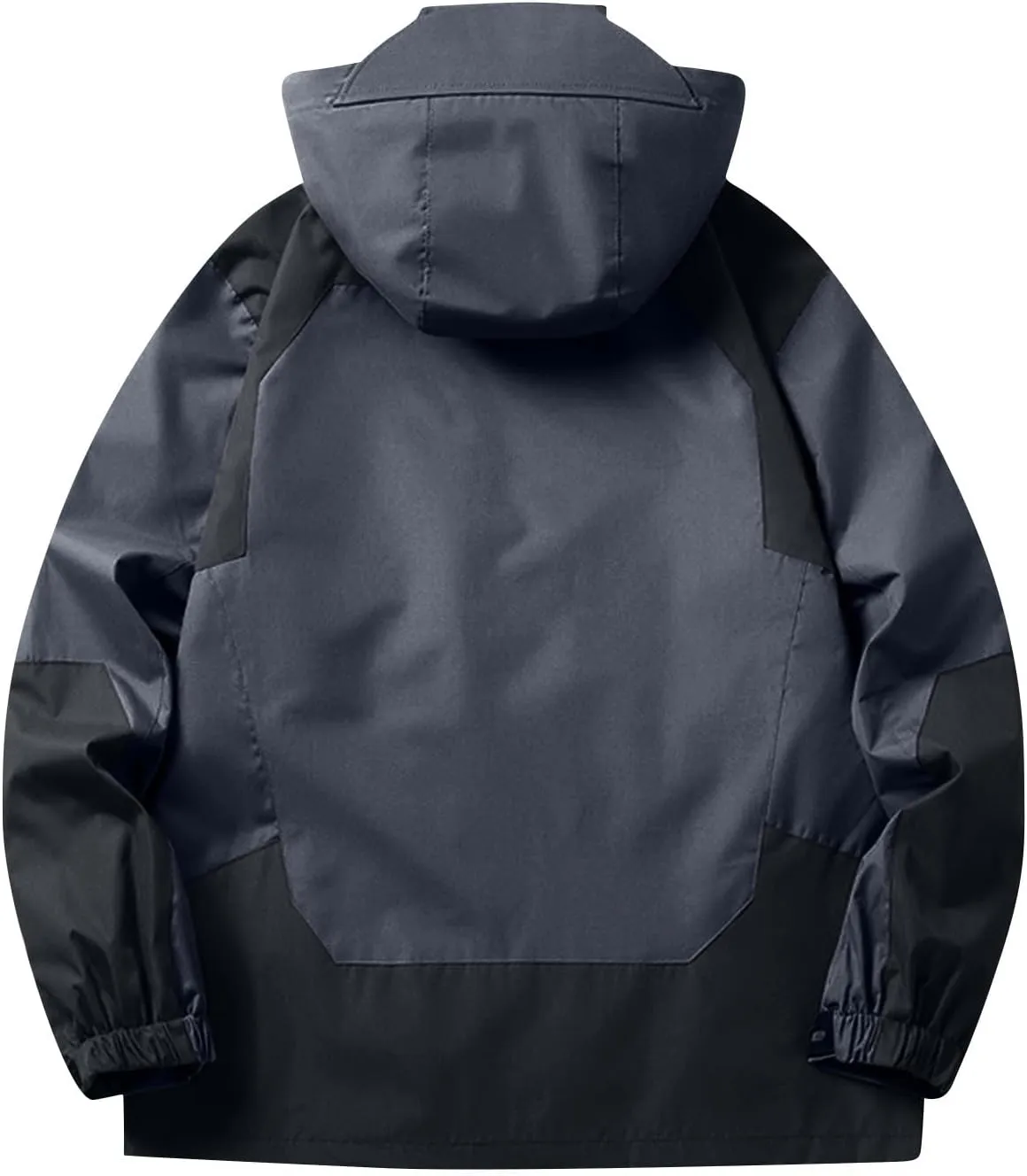WANZZXCSL Men's Raincoat Waterproof Jacket with Hood Lightweight Rainproof Coat Outdoor Big and Tall Tactical Rain Jacket