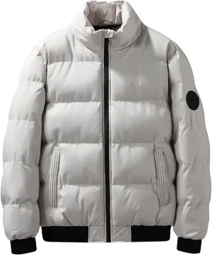 Warm Winter Puffer Jacket Men 2024 Trendy Lightweight Quilted Down Coat Puffy Stand Collar Bubble Jacket Outerwear