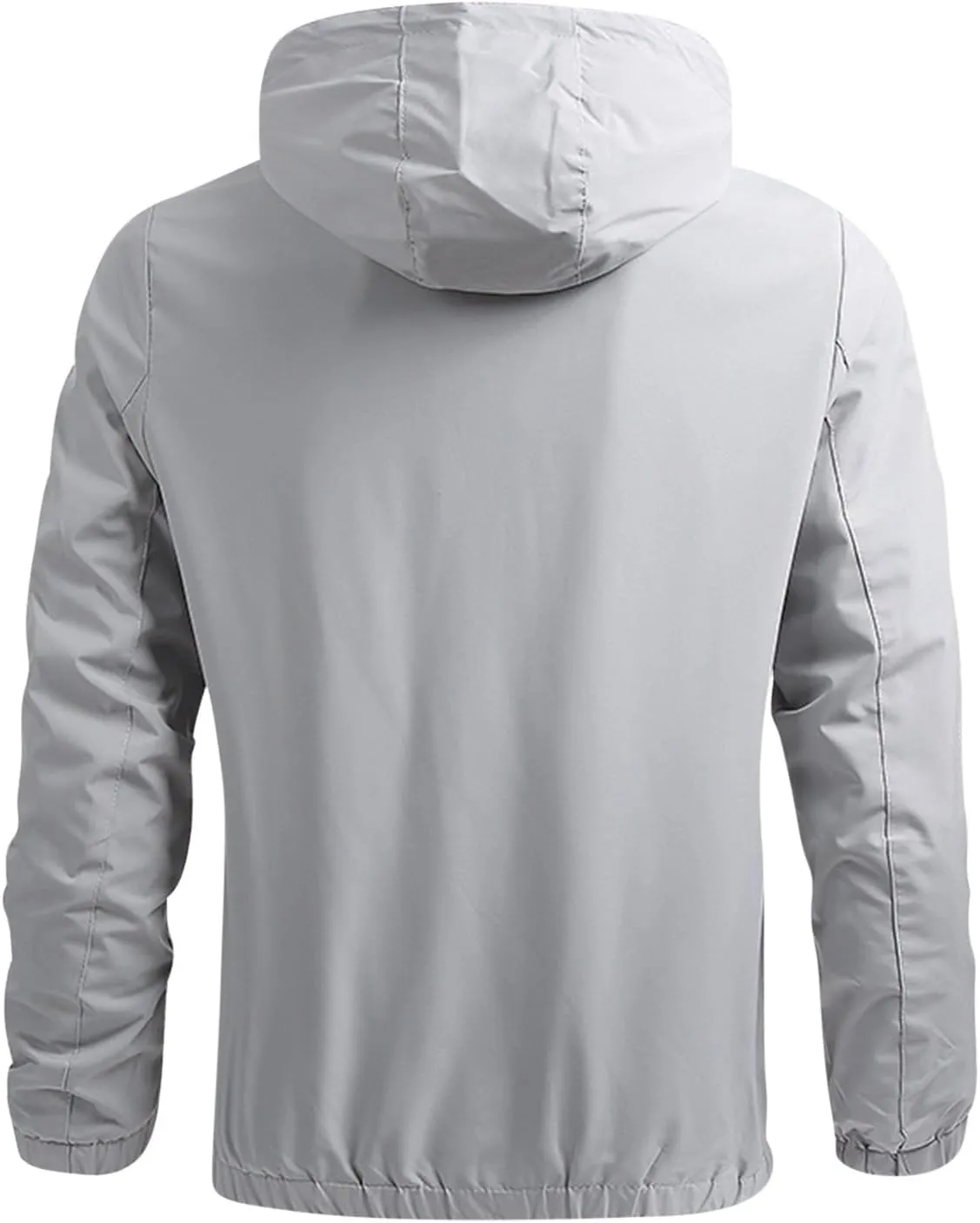 Waterproof Jackets for Men Lightweight Softshell Windproof Jacket Hooded Zip Windbreaker for Running Hiking Travel