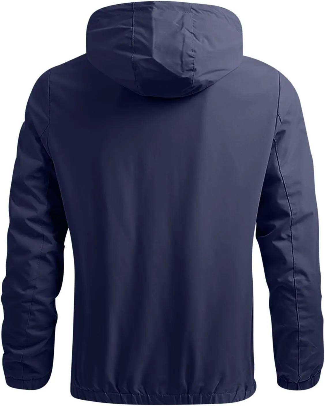 Waterproof Jackets for Men Lightweight Softshell Windproof Jacket Hooded Zip Windbreaker for Running Hiking Travel