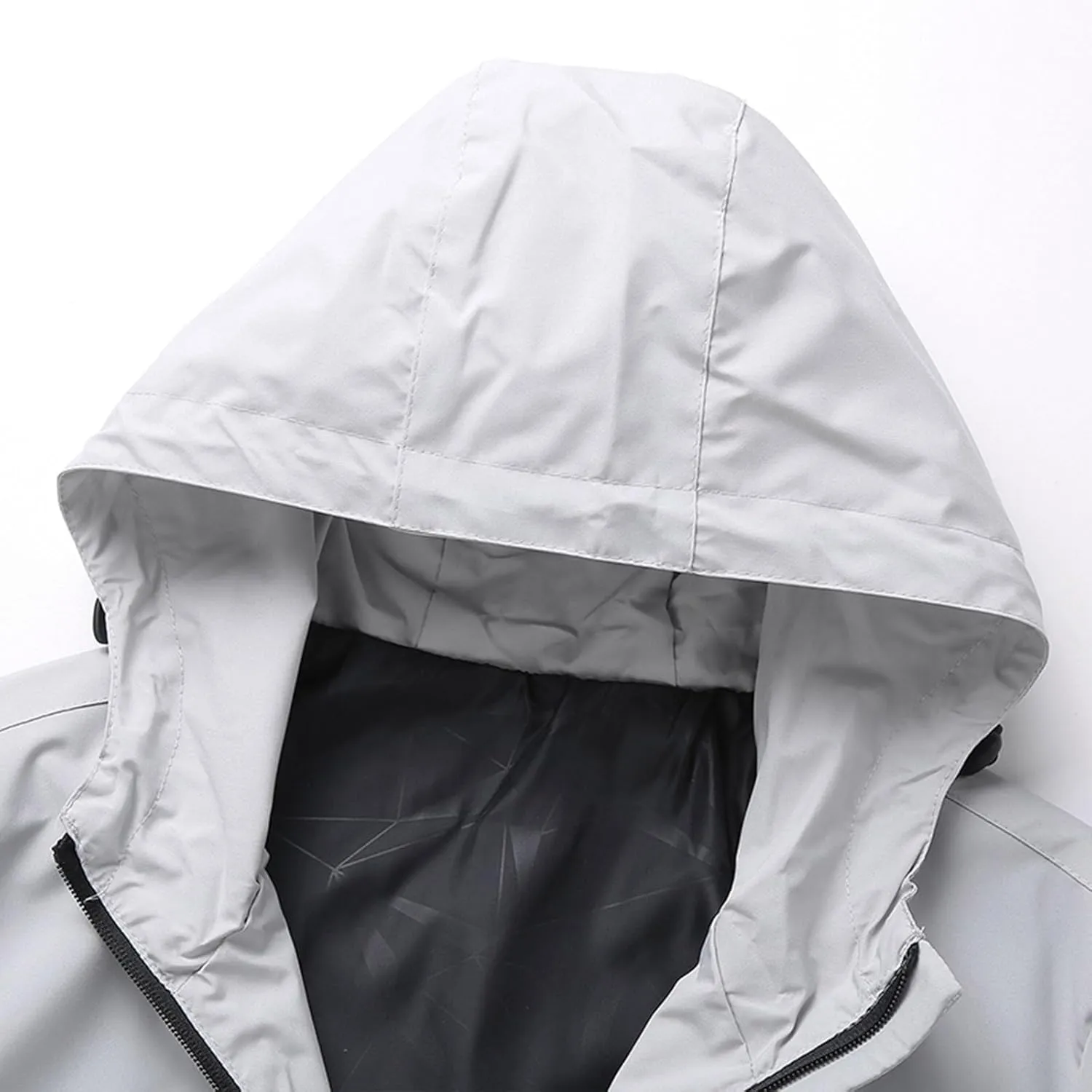 Waterproof Jackets for Men Lightweight Softshell Windproof Jacket Hooded Zip Windbreaker for Running Hiking Travel
