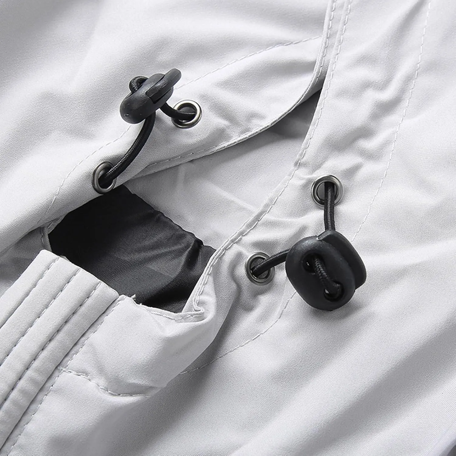 Waterproof Jackets for Men Lightweight Softshell Windproof Jacket Hooded Zip Windbreaker for Running Hiking Travel