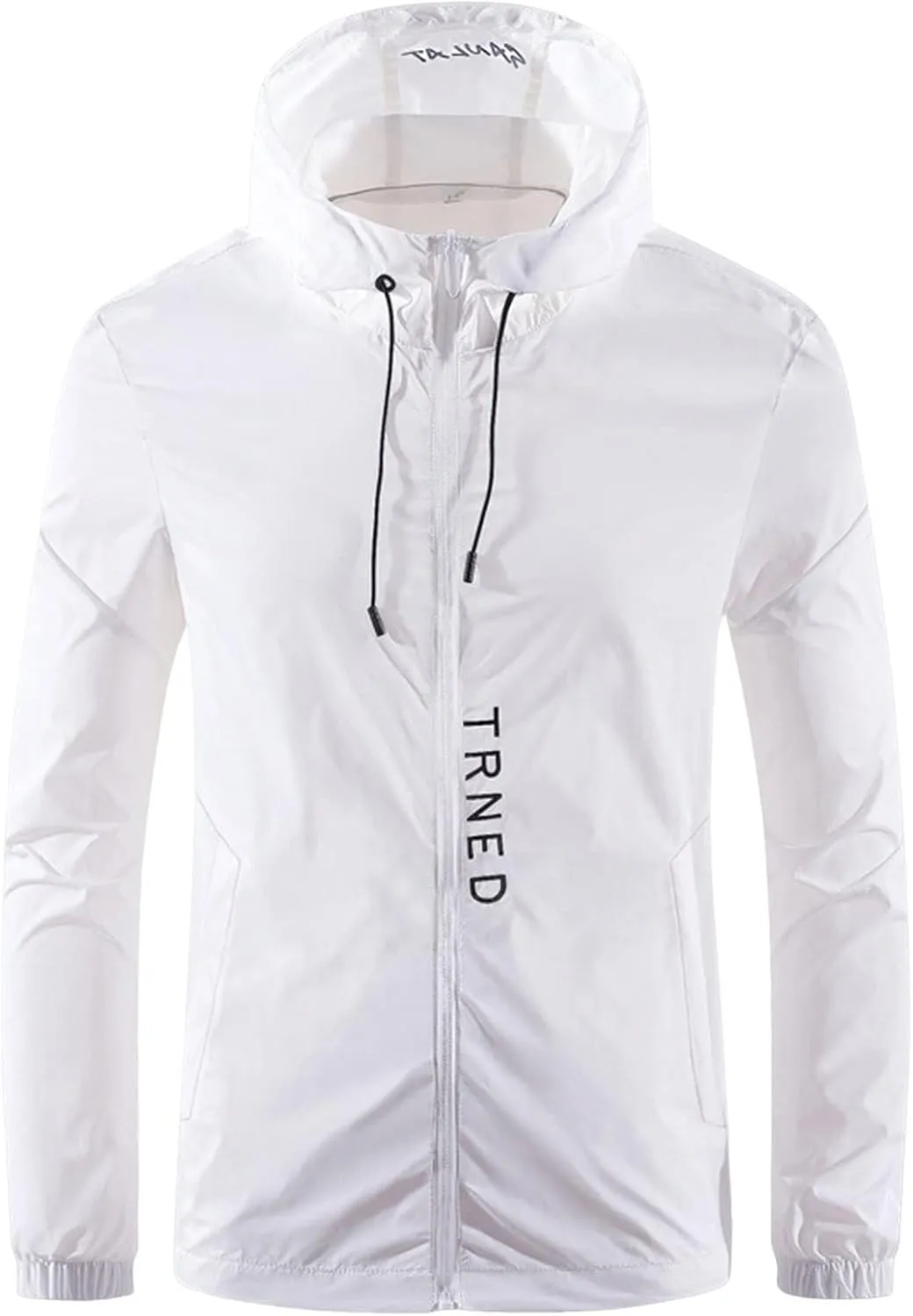 Waterproof Jackets for Men, Men's Waterproof Softshell Jacket Lightweight Windbreaker Hooded Rain Coat for Outdoor