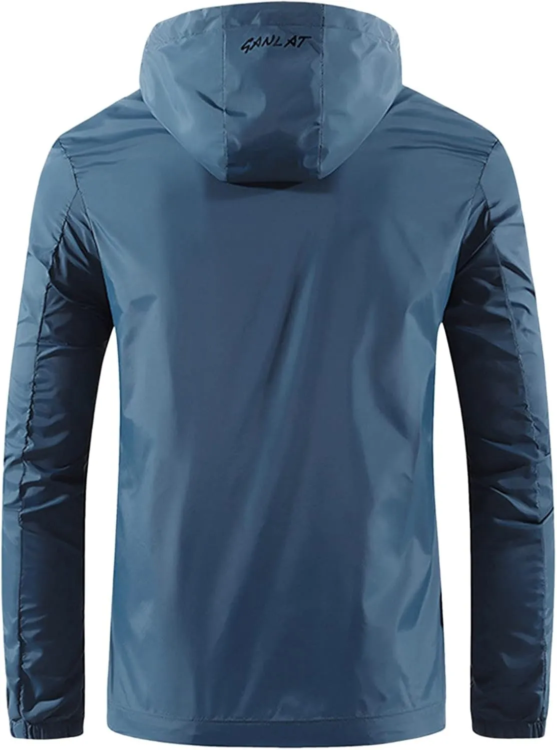 Waterproof Jackets for Men, Men's Waterproof Softshell Jacket Lightweight Windbreaker Hooded Rain Coat for Outdoor