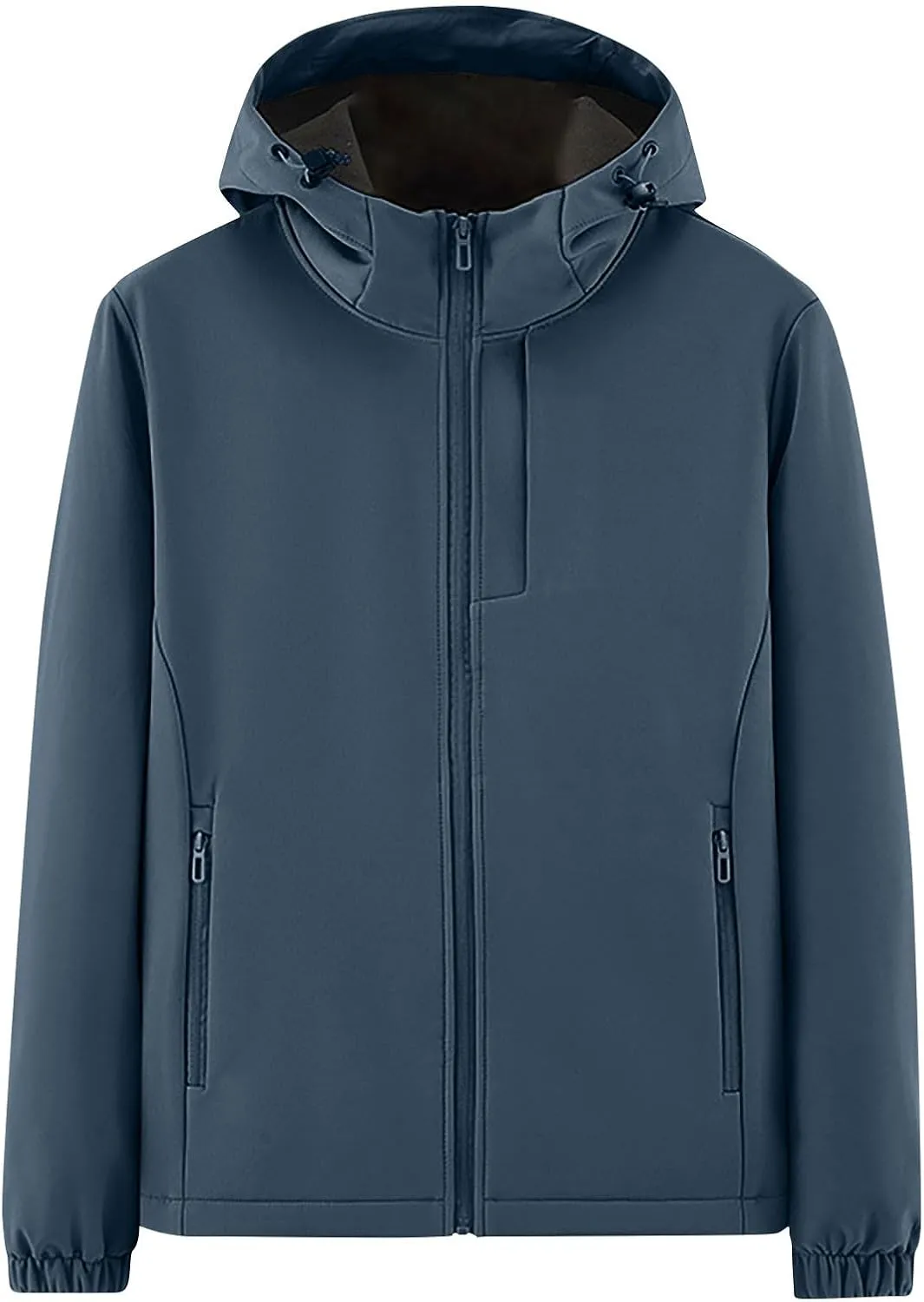 Waterproof Jackets for Men Outdoor Lightweight Hooded Jacket Windproof Zipper Windbreaker for Running Hiking Travel