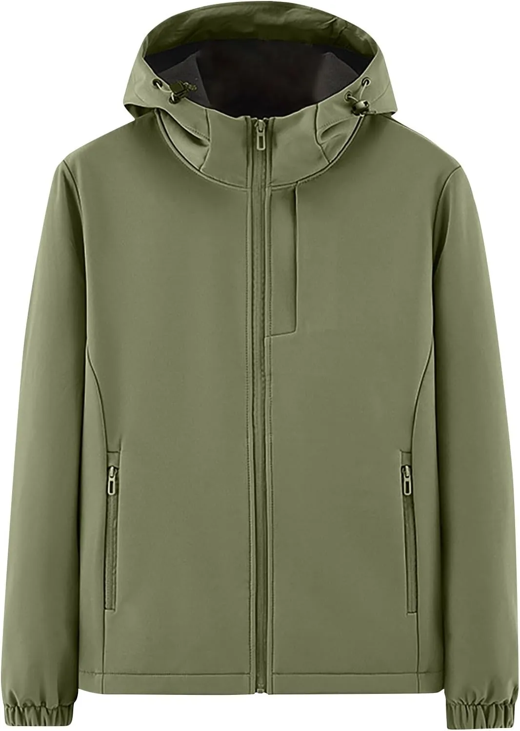 Waterproof Jackets for Men Outdoor Lightweight Hooded Jacket Windproof Zipper Windbreaker for Running Hiking Travel