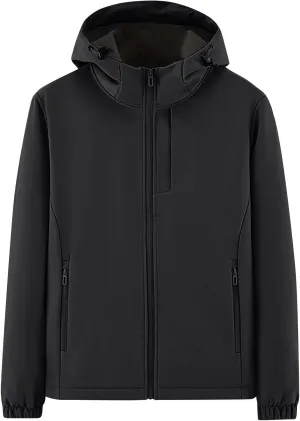 Waterproof Jackets for Men Outdoor Lightweight Hooded Jacket Windproof Zipper Windbreaker for Running Hiking Travel