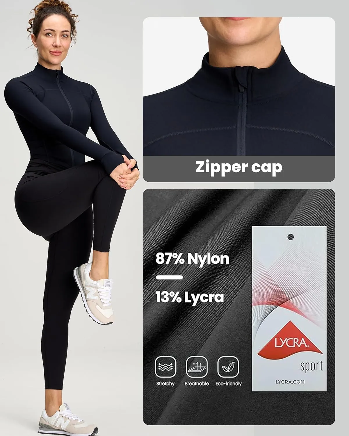 Women BBL Jacket Full Zip UP Workout Athletic Cropped Jacket wIth Thumb Holes Running Yoga Sportswear