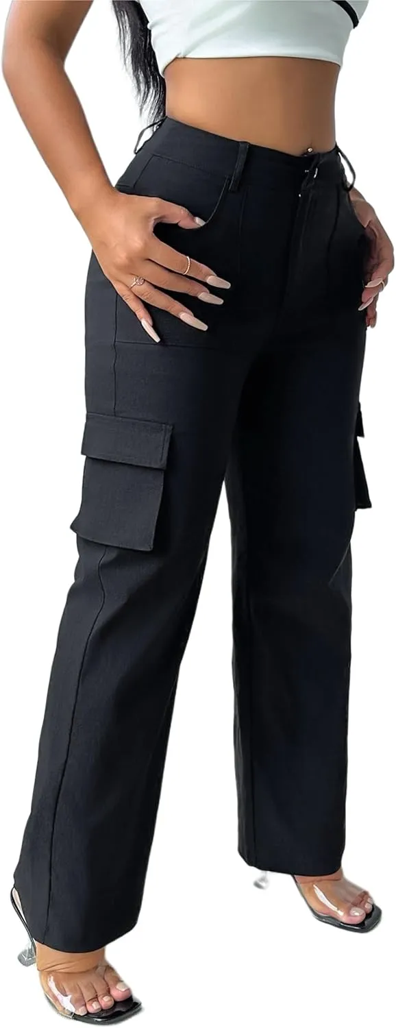 Women Cargo Joggers Cargo Pants High Waisted Stretch Hiking Pants with Pockets