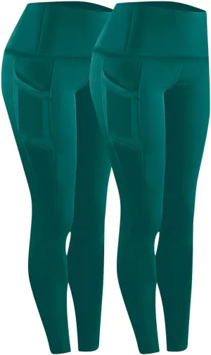 Women Leggings with Pockets, Leggings for Women Crossover Waist,Plus Size Leggings for Women Butt Lift