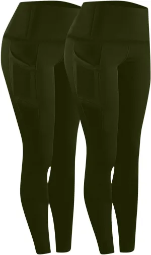 Women Leggings with Pockets, Leggings for Women Crossover Waist,Plus Size Leggings for Women Butt Lift